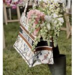 Dior Women CD Medium Book Tote White Multicolor Dior Petites Fleurs Embroidery - immagine 12