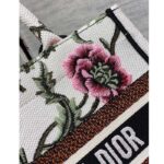 Dior Women CD Medium Book Tote White Multicolor Dior Petites Fleurs Embroidery - immagine 8