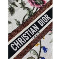 Dior Women CD Medium Book Tote White Multicolor Dior Petites Fleurs Embroidery (2)