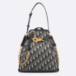 Dior Damen CD Medium C'est Dior Tasche Blau Dior Oblique Jacquard