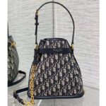 Dior Women CD Medium C'est Dior Bag Blue Dior Oblique Jacquard – Bild 3