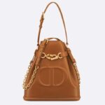 Sac Dior Femme CD Medium C'est Dior en cuir de veau embossé CD Golden Saddle
