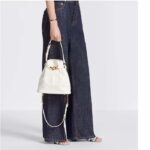 Dior Women CD Medium C'est Dior Bag Latte CD-Embossed Calfskin - immagine 11