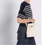 Dior Women CD Medium C'est Dior Bag Latte CD-Embossed Calfskin - immagine 12