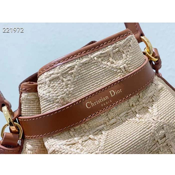 Dior Women CD Medium C’est Dior Bag Natural Cannage Raffia