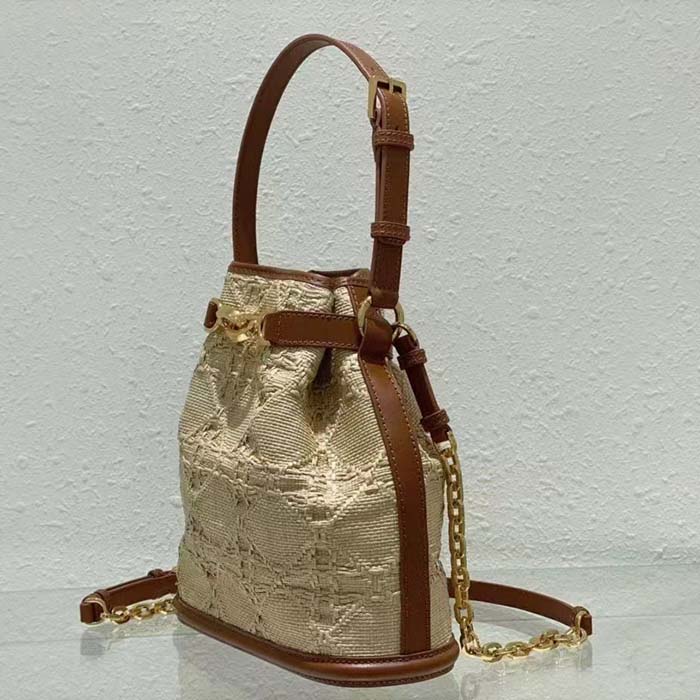 Dior Women CD Medium C’est Dior Bag Natural Cannage Raffia