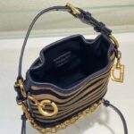 Dior Women CD Medium C'est Dior Bag Natural Denim Blue Marinière Raffia – Bild 8