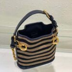 Dior Women CD Medium C'est Dior Bag Natural Denim Blue Marinière Raffia – Bild 7