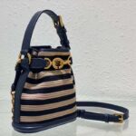 Dior Women CD Medium C'est Dior Bag Natural Denim Blue Marinière Raffia – Bild 5