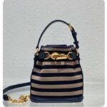 Dior Women CD Medium C'est Dior Bag Natural Denim Blue Marinière Raffia – Bild 2