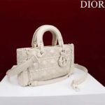 Dior Women CD Medium D-Joy Bag Latte Cannage Calfskin Diamond Motif - Image 3