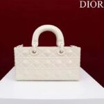 Dior Women CD Medium D-Joy Bag Latte Cannage Calfskin Diamond Motif - Image 4