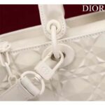 Dior Women CD Medium D-Joy Bag Latte Cannage Calfskin Diamond Motif - Image 9
