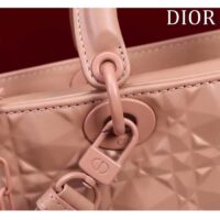 Dior Women CD Medium D-Joy Bag Rose Des Vents Cannage Calfskin Diamond Motif (8)