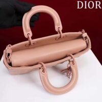 Dior Women CD Medium D-Joy Bag Rose Des Vents Cannage Calfskin Diamond Motif (8)