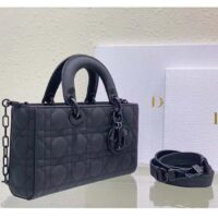 Dior Women CD Medium Lady D-Joy Bag Ultramatte Black Cannage Calfskin (6)
