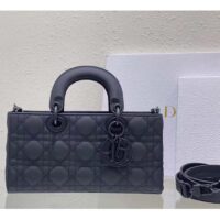 Dior Women CD Medium Lady D-Joy Bag Ultramatte Black Cannage Calfskin (6)