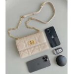 Dior Women CD Miss Caro Mini Bag Caramel Beige Macrocannage Lambskin - Image 3