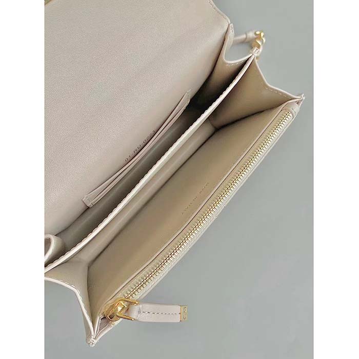 Dior Women CD Miss Caro Mini Bag Caramel Beige Macrocannage Lambskin
