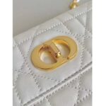 Dior Women CD Miss Caro Mini Bag Latte Macrocannage Lambskin - Image 9