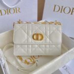 Dior Women CD Miss Caro Mini Bag Latte Macrocannage Lambskin - Image 2