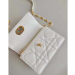 Dior Women CD Miss Caro Mini Bag Latte Macrocannage Lambskin - Image 6