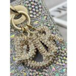 Dior Women CD Small Lady Dior Bag Gray Smooth Calfskin Satin Bead Embroidery - Image 7