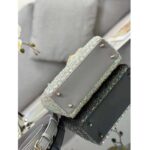 Dior Women CD Small Lady Dior Bag Gray Smooth Calfskin Satin Bead Embroidery - Image 8