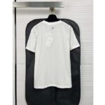 Dior Women CD T-Shirt White Cotton Linen Jersey Multicolor Étoile De Voyage Motif - Image 3