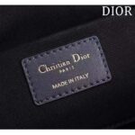 Dior Women Medium CD Signature Vanity Case Blue Oblique Jacquard Leather Handle - immagine 10