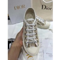 Dior Women Shoes CD Walk’N’Dior Platform Sneaker Gold-Tone Oblique Cotton Metallic Thread Embroidery (2)