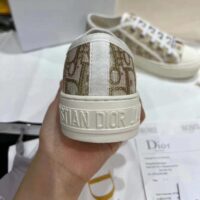 Dior Women Shoes CD Walk’N’Dior Platform Sneaker Gold-Tone Oblique Cotton Metallic Thread Embroidery (2)