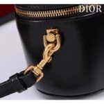 Dior Women Small CD Signature Vanity Case Black Calfskin Embossed Leather Handle - Image 9