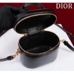 Dior Women Small CD Signature Vanity Case Black Calfskin Embossed Leather Handle - Image 6