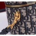 Dior Women Small CD Signature Vanity Case Blue Oblique Jacquard Leather Handle - immagine 9
