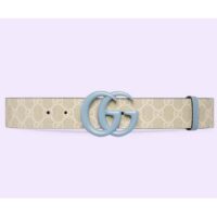 Gucci GG Unisex Marmont Wide Archival Belt Beige White GG Supreme Canvas (7)