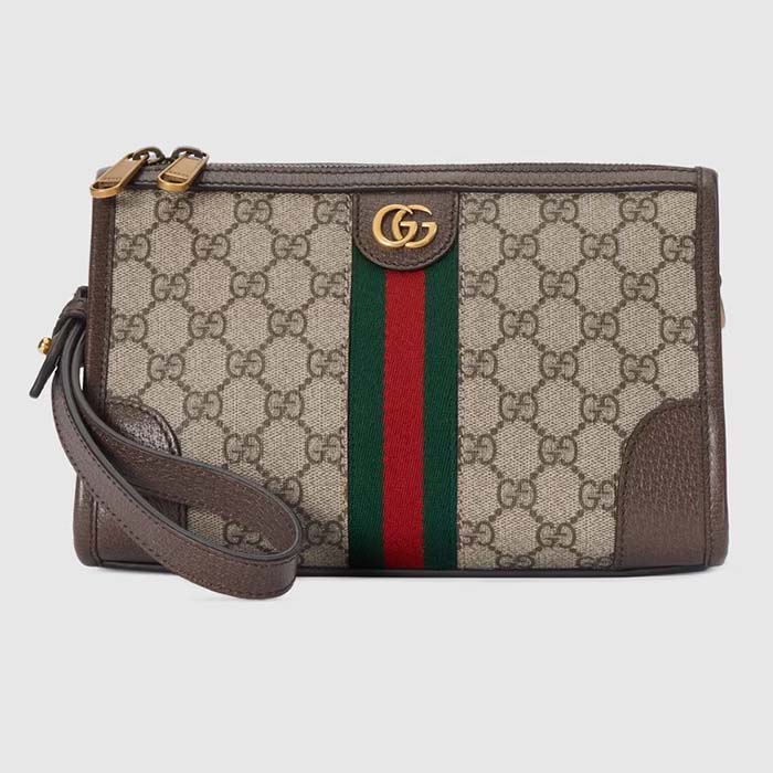 Gucci GG Unisex Ophidia GG Messenger Bag Beige Ebony GG Supreme Canvas
