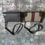 Gucci GG Unisex Ophidia GG Messenger Bag Grey Black GG Supreme Canvas – Image 11