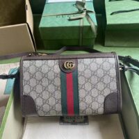 Gucci GG Unisex Ophidia GG Messenger Bag Beige Ebony GG Supreme Canvas (11)