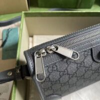 Gucci GG Unisex Ophidia GG Messenger Bag Grey Black GG Supreme Canvas (5)