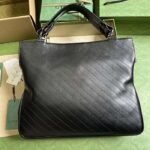 Gucci Unisex Blondie Medium Tote Bag Black Leather Round Interlocking G - immagine 3