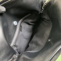Gucci Unisex Blondie Medium Tote Bag Black Leather Round Interlocking G (2)