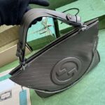 Gucci Unisex Blondie Medium Tote Bag Brown Leather Round Interlocking G - Bild 4