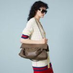 Gucci Unisex Blondie Medium Tote Bag Brown Leather Round Interlocking G - Bild 12