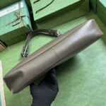 Gucci Unisex Blondie Medium Tote Bag Brown Leather Round Interlocking G - Bild 8