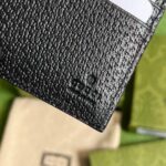 Gucci Unisex GG Bi-Fold Wallet Horsebit Black Leather Moiré Lining - Imagen 10
