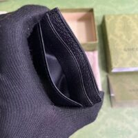 Gucci Unisex GG Card Case Horsebit Wallet Black Leather 4 Card Slots (1)