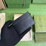 Gucci Unisex GG Card Case Horsebit Wallet Black Leather 4 Card Slots – Bild 3