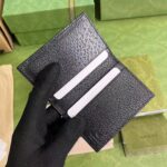Gucci Unisex GG Card Case Horsebit Wallet Black Leather Four Card Slots - immagine 4