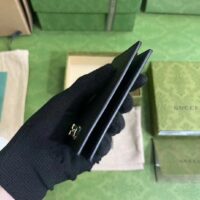 Gucci Unisex GG Card Case Horsebit Wallet Black Leather Four Card Slots (9)